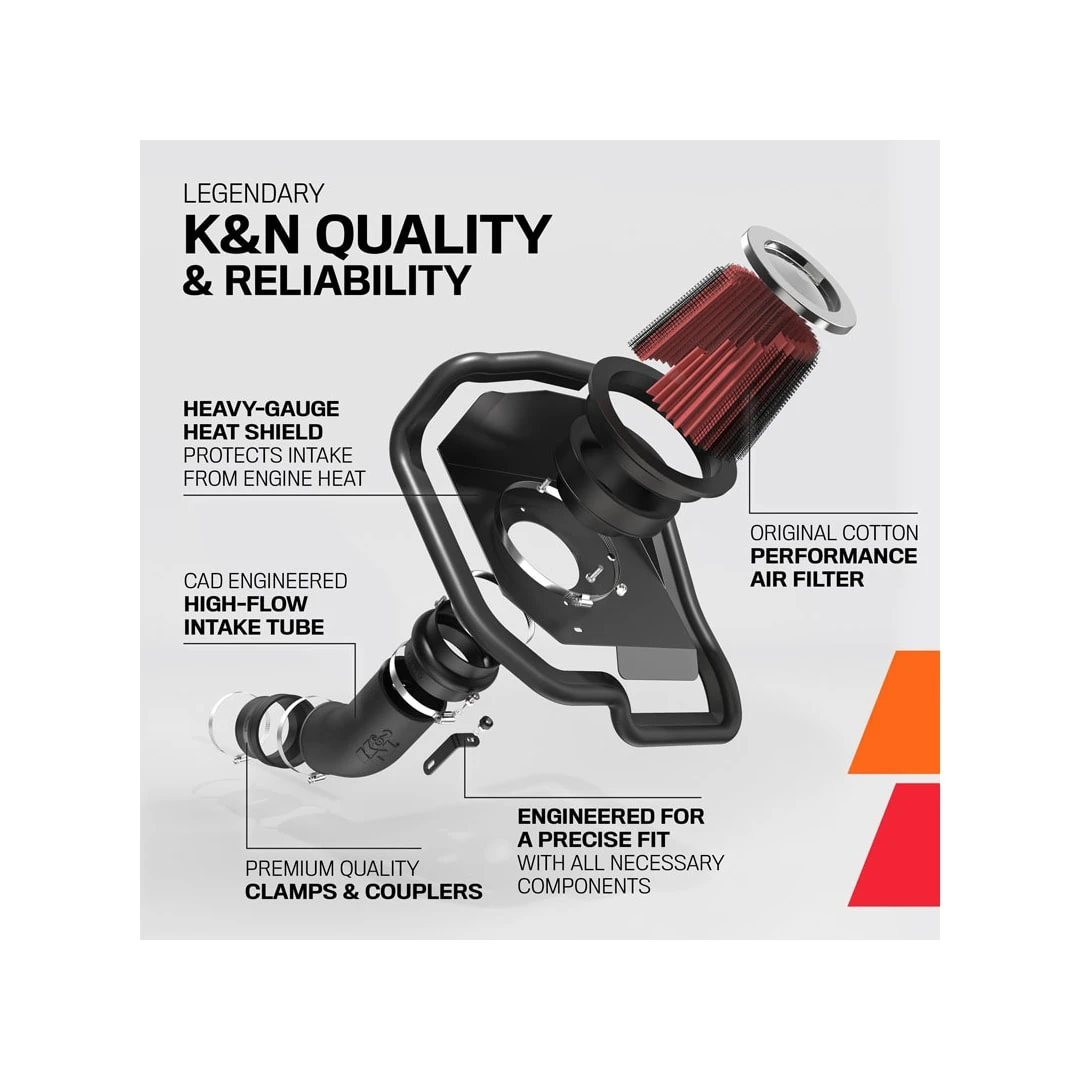 57-3033 K&N Performance Air Intake System 4 57-3033 K&N Performance Air Intake System - Image 2